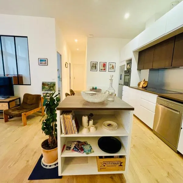 Liberté - grand appartement 2 lits avec parking Lille Centre，位于里尔的酒店