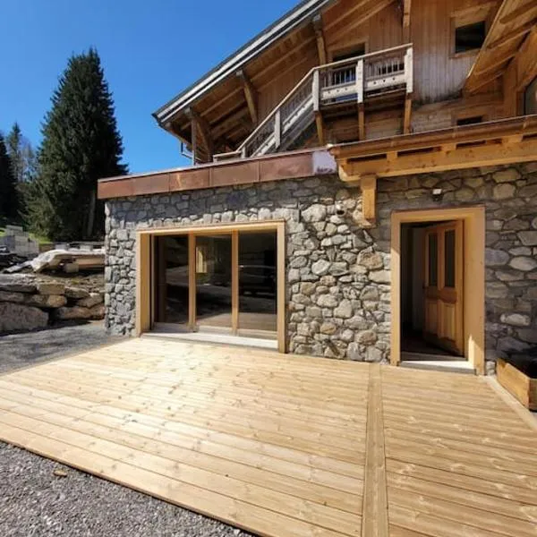 Appartement montagne 50m2 2 chambres et un canapé lit，位于莱热的酒店