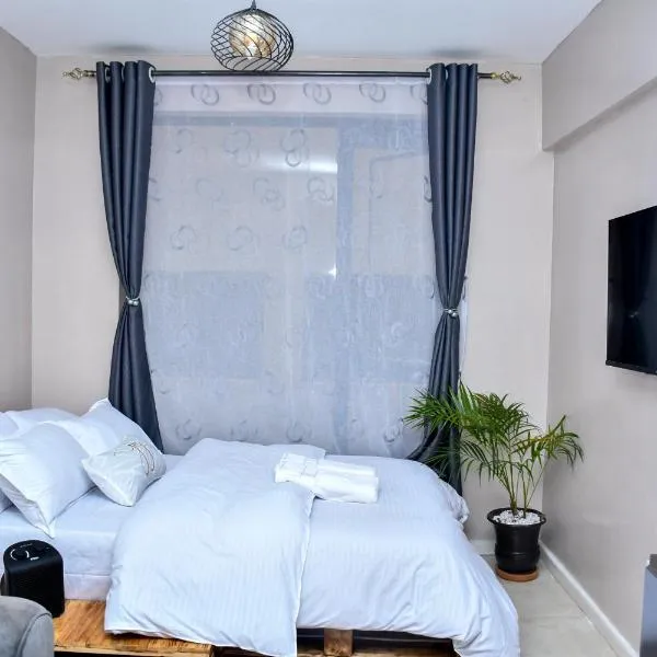 Elegant Studio with Rooftop Pool in Nairobi -Jovial Homes，位于Kiambu的酒店