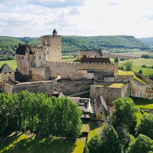 DREAM HOUSE in front of CHATEAU DE BEYNAC in Perigord , Dordogne，位于贝纳克和卡泽纳克的酒店
