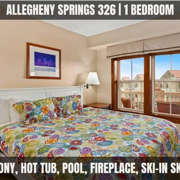 Allegheny Spring 326, ski in out, Pool HotTub，位于斯诺肖的酒店