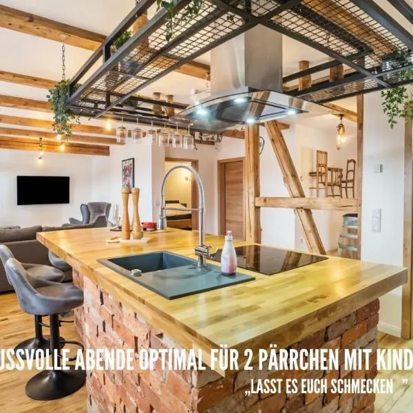 HARZER HEALING CENTER 2024 Romantische Landhauswohnung mit Fussbodenheizung,XXL Kochinsel,XXL Regenduschen,Modern,Hochwertig,Persönlich,Vollausgestattet，位于埃尔宾格罗德的酒店