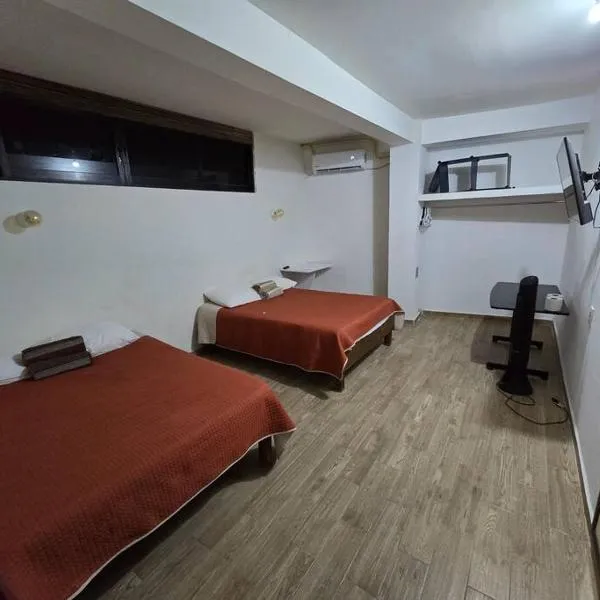 2 Recamaras con clima y cocina centrico, wifi, tv smart 222C，位于巴耶斯城的酒店