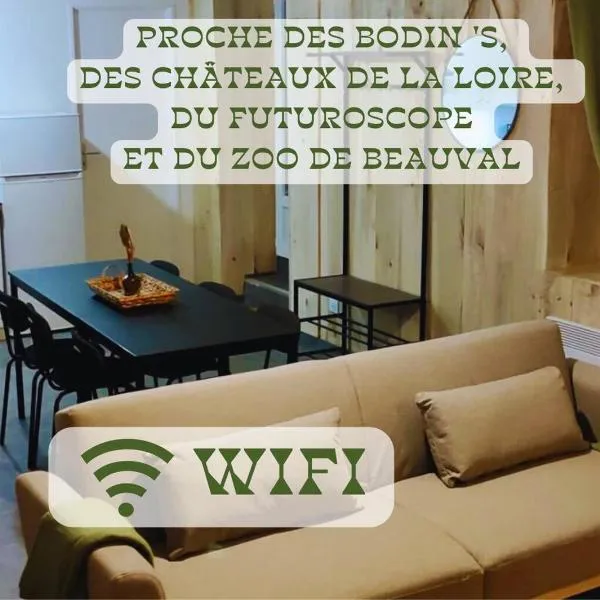 Appartement 2 chambres avec WIFI Centre de Descartes，位于Descartes的酒店