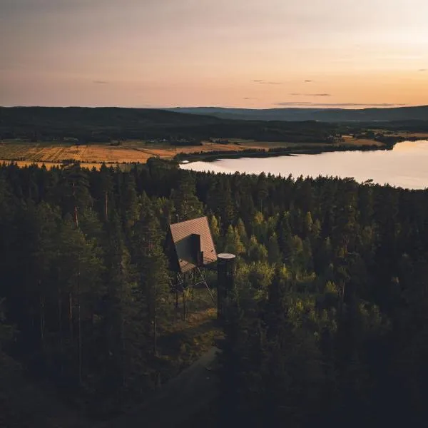 PAN Treetop Cabins，位于Åsnes的酒店