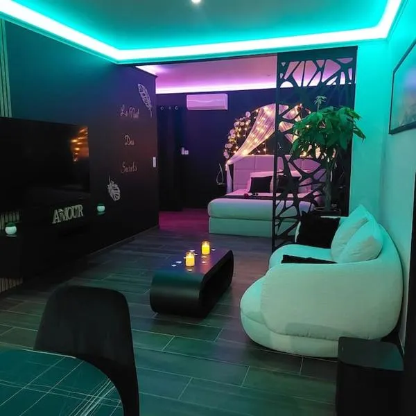 LA NUIT DES SECRETS Love Room 4 étoiles avec Jacuzzi et Sauna，位于罗克布伦河畔阿尔让的酒店