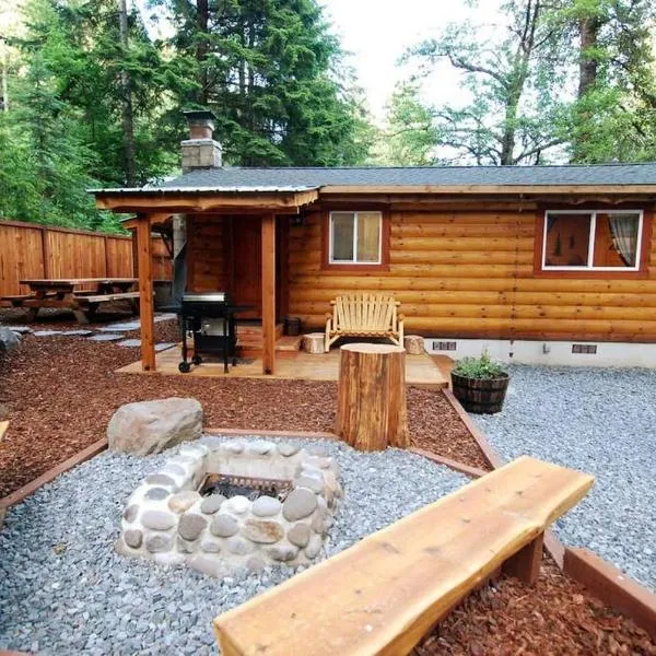 Knotty Shack- Unique Tiny Log Cabin with Hot Tub，位于阿什福德的酒店