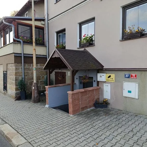 U Bocmana s výhledem na zámek a Labe，位于德辛的酒店