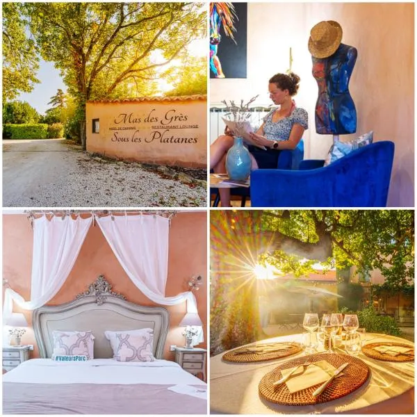 Hôtel Le Mas des Grès & Restaurant Sous les Platanes，位于拉聂的酒店