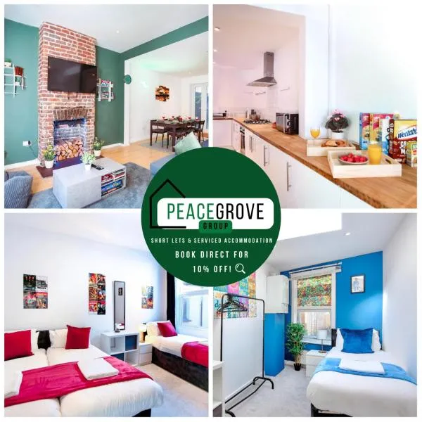 Three Bedroom House By Peacegrove Homes Short Lets & Serviced Accommodation Brighton With Free WiFi & Pet Friendly，位于布莱顿霍夫的酒店