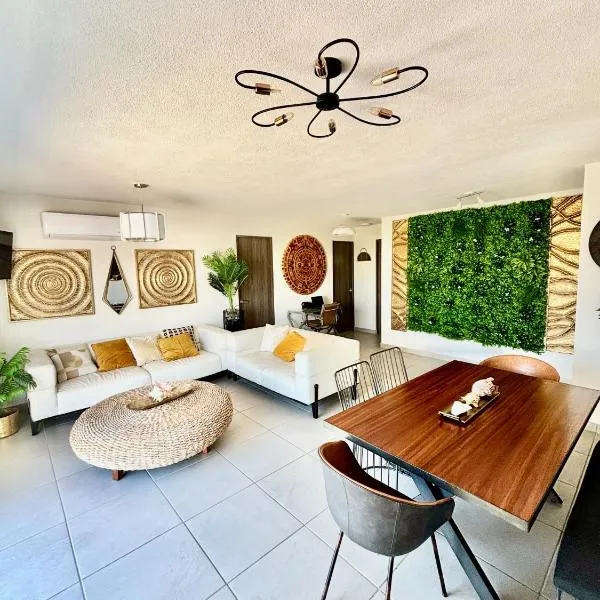 Departamento Boutique, Exclusivo Club de Playa con Restaurante Acapulco Diamante，位于阿卡普尔科的酒店
