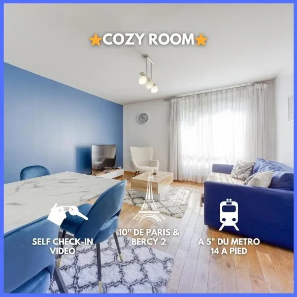 Room Proche Paris & Bercy 2 - Cozy Houses，位于沙朗通勒蓬的酒店