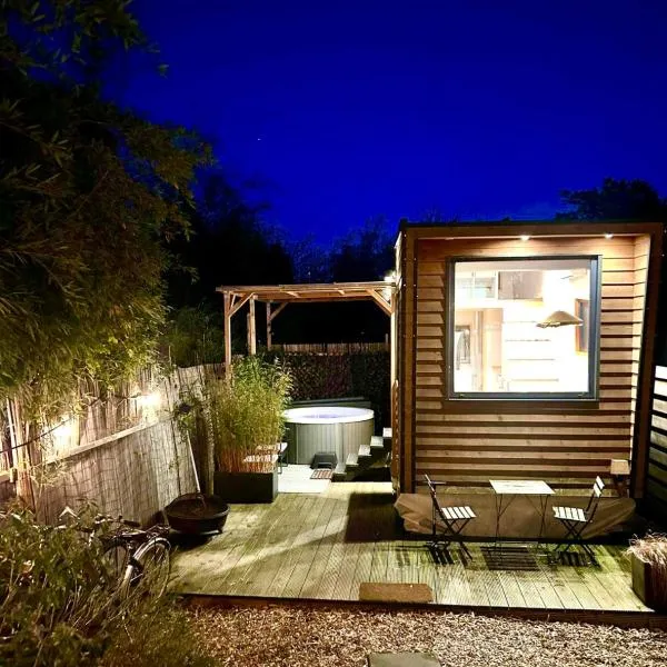 Tiny house with garden and jacuzzi near Amsterdam，位于赞德沃特的酒店