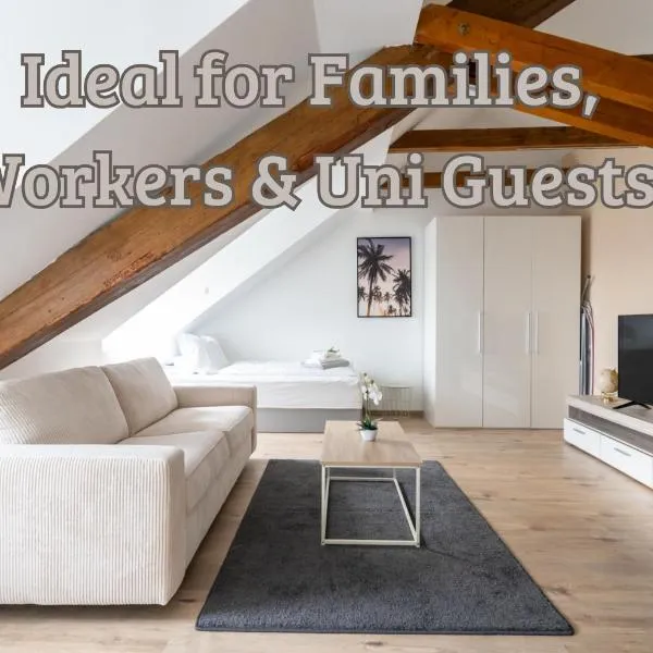 Spacious 7-Person Leoben Apartment - Ideal for Workers, Groups & Family，位于莱奥本的酒店