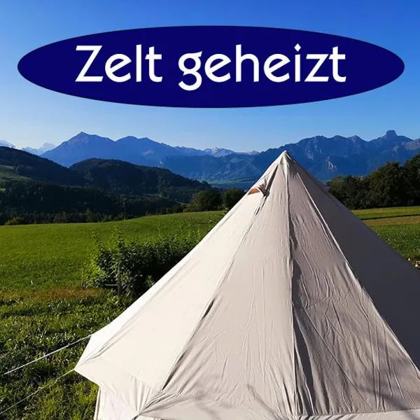 Tipi Zelt mit Bergsicht，位于Fahrni的酒店