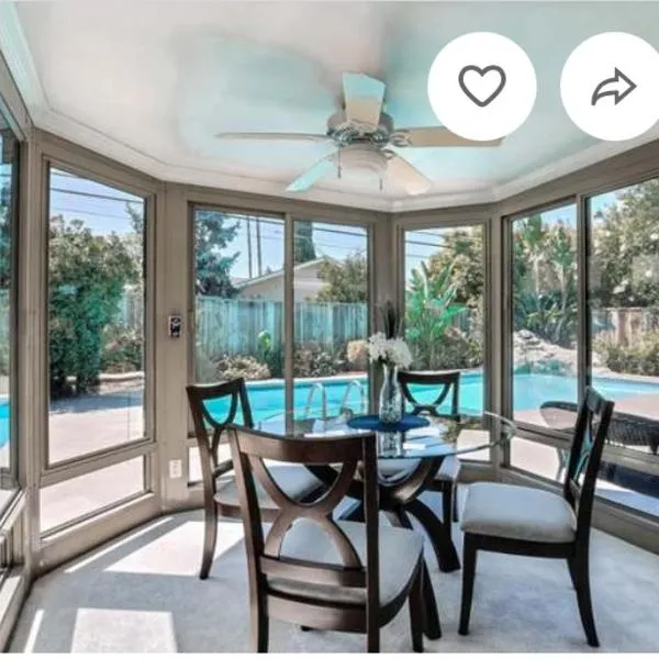 Peaceful large suit 1, 3 mins to Santana Row, No Gatherings and party，位于圣何塞的酒店
