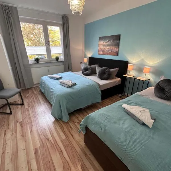 Ferienwohnung NORDLICHT mit Balkon und Smart-TV，位于罗斯托克的酒店