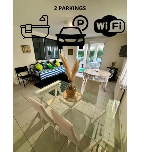 3 chambres, métro tram à 50 m, parking privé !，位于沃昂夫兰的酒店