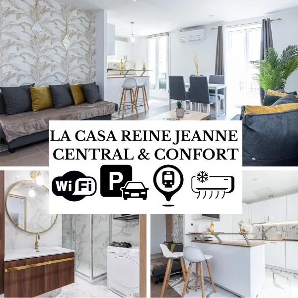 LA CASA REINE JEANNE- CENTRAL prés de la gare - WIFI - PARKING - Neuf ET CONFORT，位于尼斯的酒店