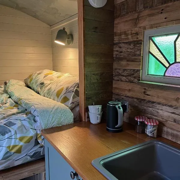 Bowhayes Farm - Camping & Glamping - Shepherd's Hut 'Pippin'，位于Venn Ottery的酒店