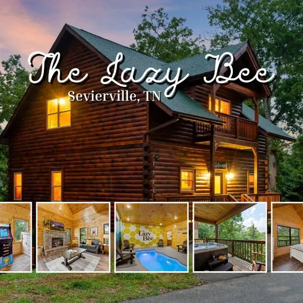 The Lazy Bee - Mountain Views, Pool, Hot Tub & Games for All，位于赛维尔维尔的酒店