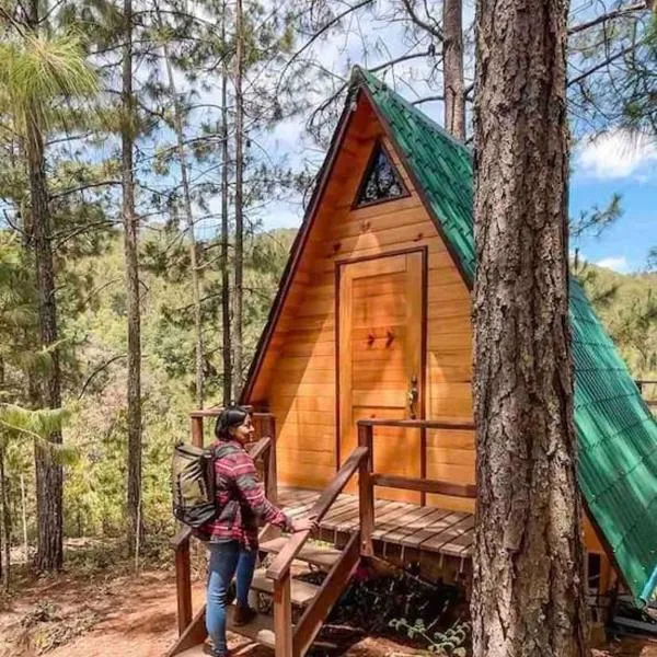 Cabaña privada en el bosque, cerca al rio Starlinkk，位于San Mateo Río Hondo的酒店