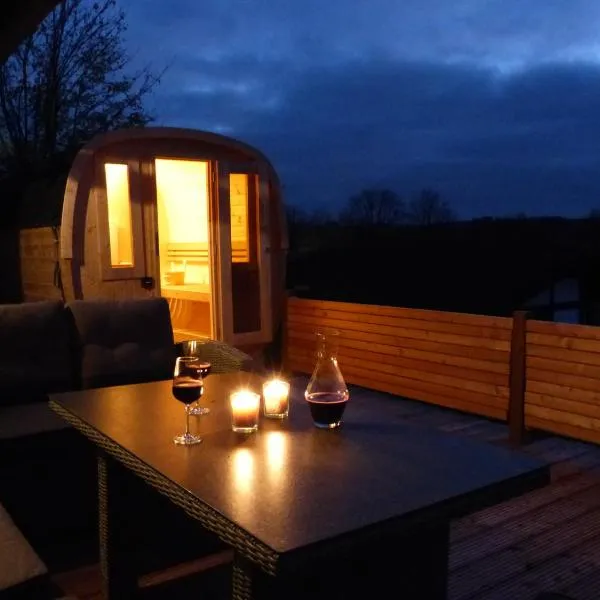 Ferienhaus Henneglück3 mit Sauna，位于梅舍德的酒店