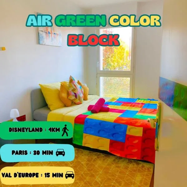 Air Green Lego- Disneyland Paris，位于尚特洛普恩布里的酒店