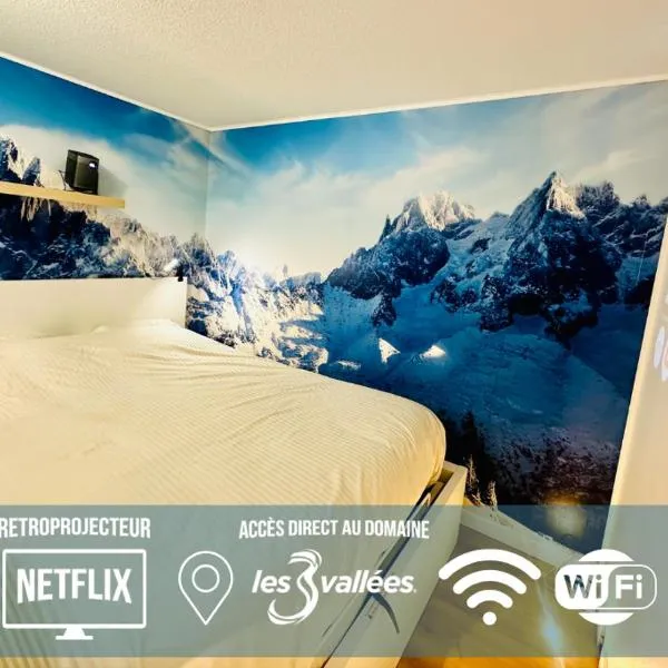 Les 3 Vallées, Appartement Montagnard avec Spa et Piscine，位于奥雷勒的酒店