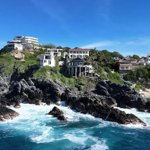 Hotel Luz de Mar ' right on the beach，位于Cuatunalco的酒店