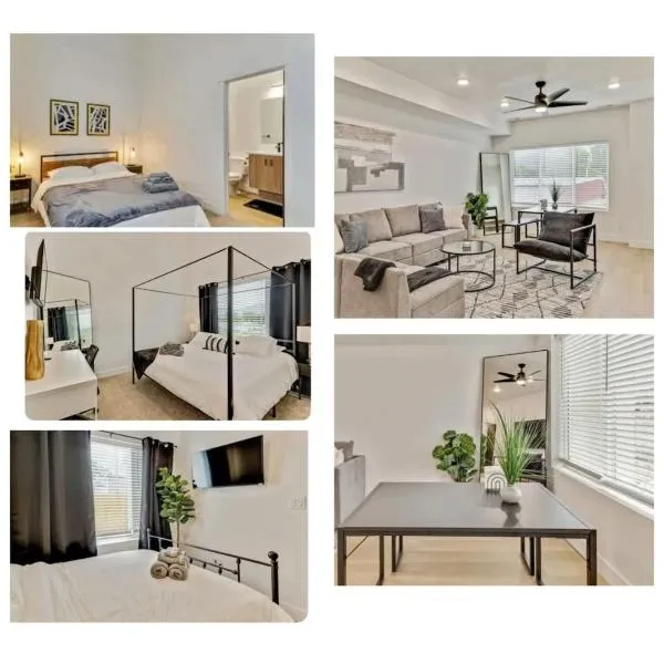 3 Mins to DT Lux Townhome 2 Car Garage King Bed，位于盐湖城的酒店