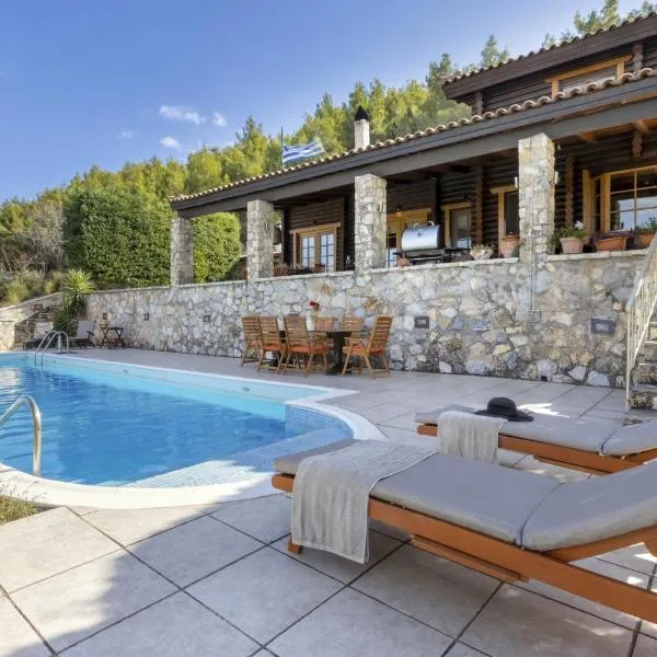Villa Marrone Splendid Seaview，位于Markópoulon Oropoú的酒店