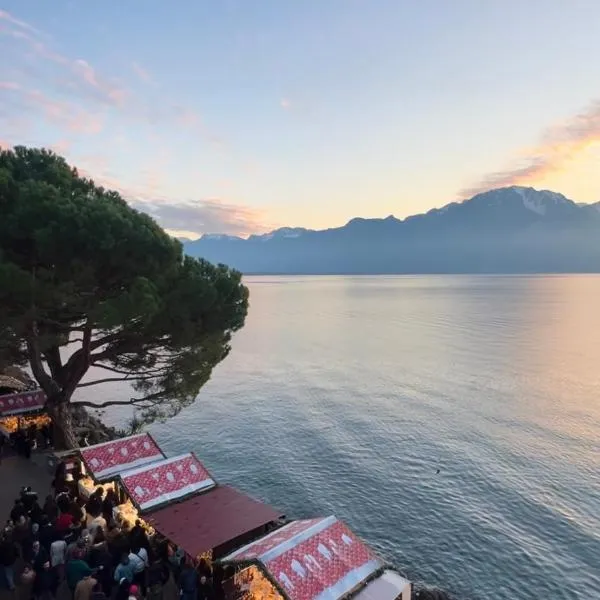 Montreux Riviera Suite Waterfront 3 Bedrooms Private Parking，位于Montreux的酒店