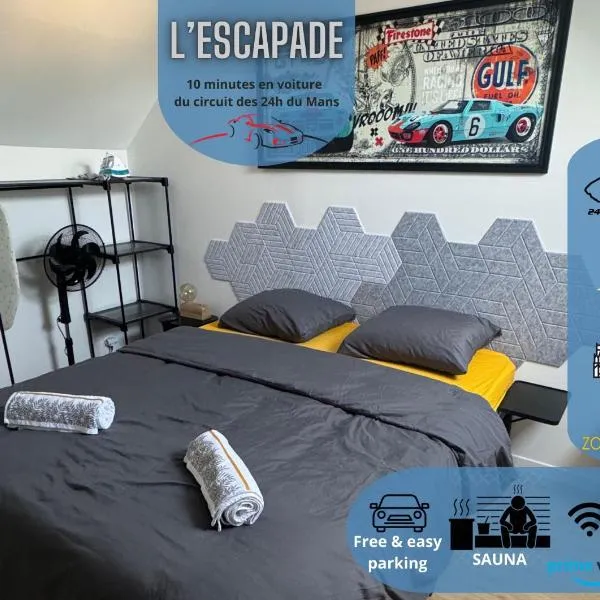 L'escapade 24h du Mans 4 pers Sauna，位于Moncé-en-Belin的酒店