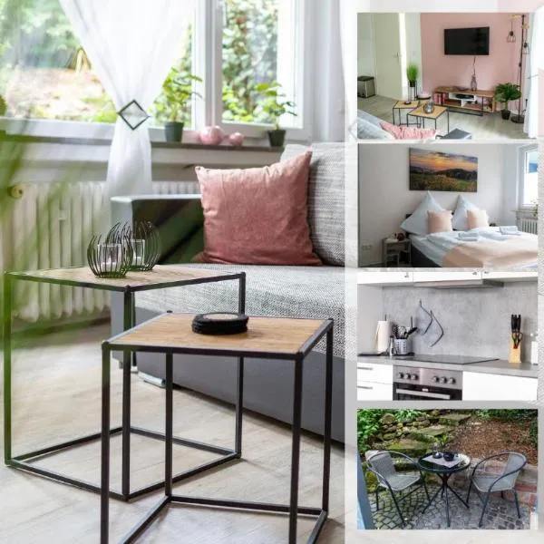 BEST STAY moderne Stadtwohnungen in Hünfeld - Küche, Schlafsofa, Terrasse oder Balkon WLAN Smart TV，位于欣费尔德的酒店