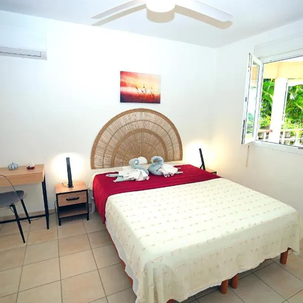 T2 confort zen avec jacuzzi idéal couples jeunes parents proche plage Anse Mitan，位于莱特鲁瓦西莱的酒店