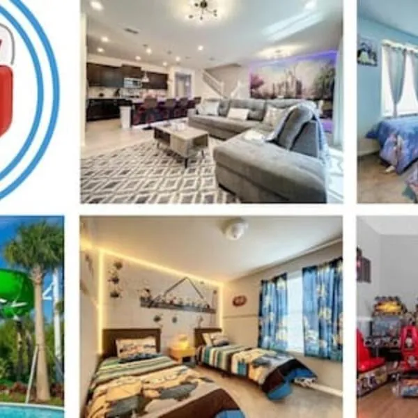 Family 5 Bdr Disney Villa with Private Pool & Resort，位于达文波特的酒店