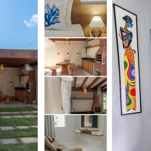 A 500m da PRAIA de Taperapuan, 2 quartos, até 6 pessoas, WiFi 300mbs, Churrasqueira, Chuveirão, Smart TV, Estacionamento Gratuito，位于塞古罗港的酒店