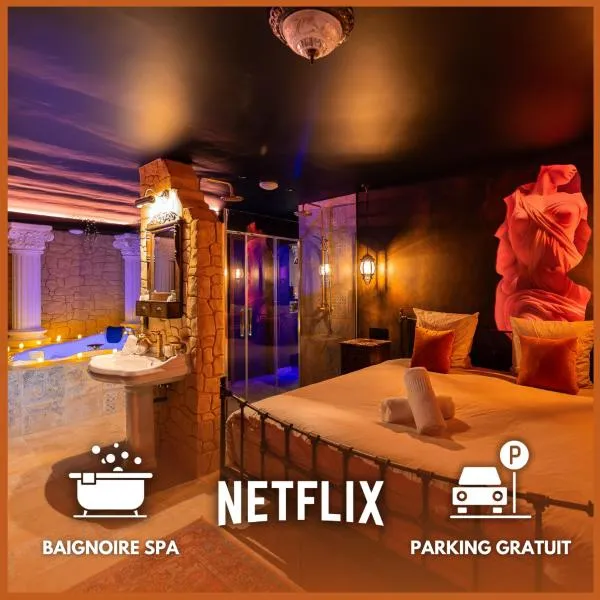 La Suite de Vénus - Chambre à thème Love Room Jacuzzi et Pièce Secrète - Évasion pour deux，位于Schirrhein的酒店