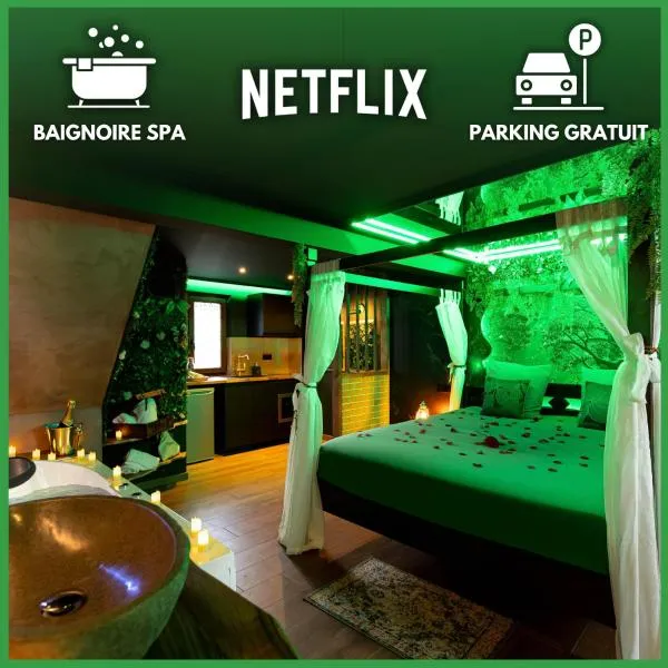 La Forêt Enchantée - Chambre à thème Love Room Jacuzzi - Évasion pour deux，位于Schirrhein的酒店