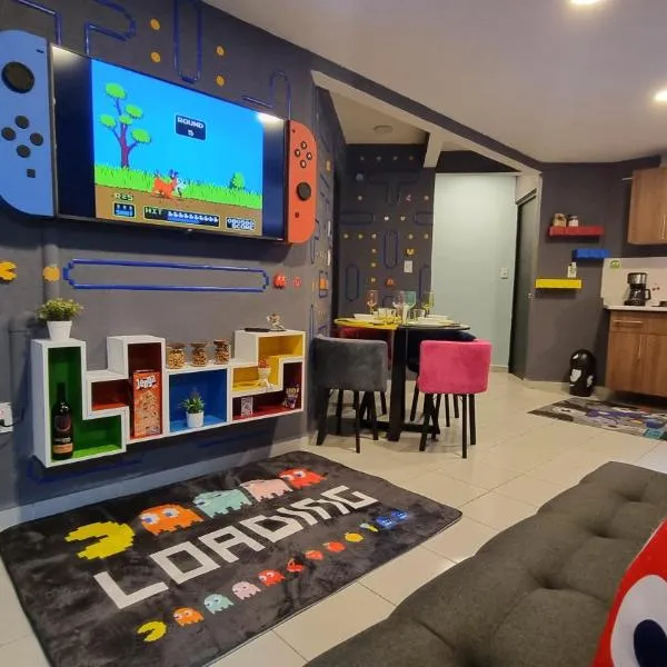 Departamento Zona Gamer Frente al Aeropuerto，位于墨西哥城的酒店