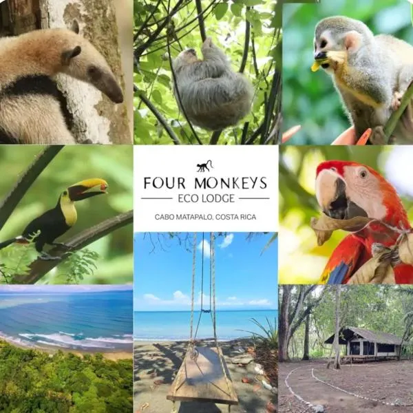 Four Monkeys Eco Lodge - Jungle & Beach，位于Dos Brazos的酒店