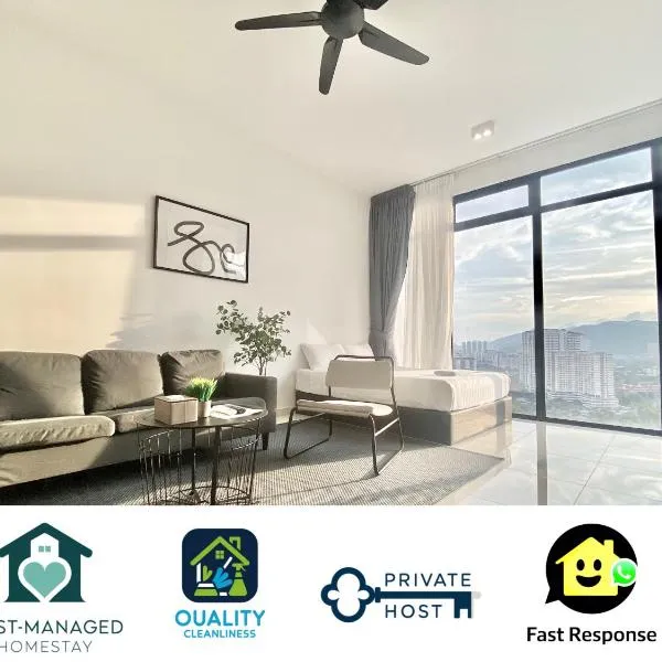 Beacon Executive Suites #Minimalist #SkyPool #Georgetown #6pax #2BR 2bath #3 Queen #Quality well maintained #Private host，位于乔治市的酒店