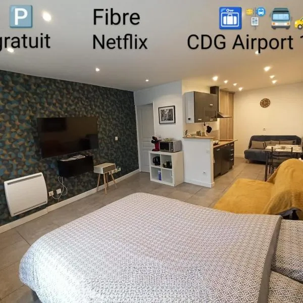 Studio Autonome Cosy à Paris CDG，位于Vaudherland的酒店