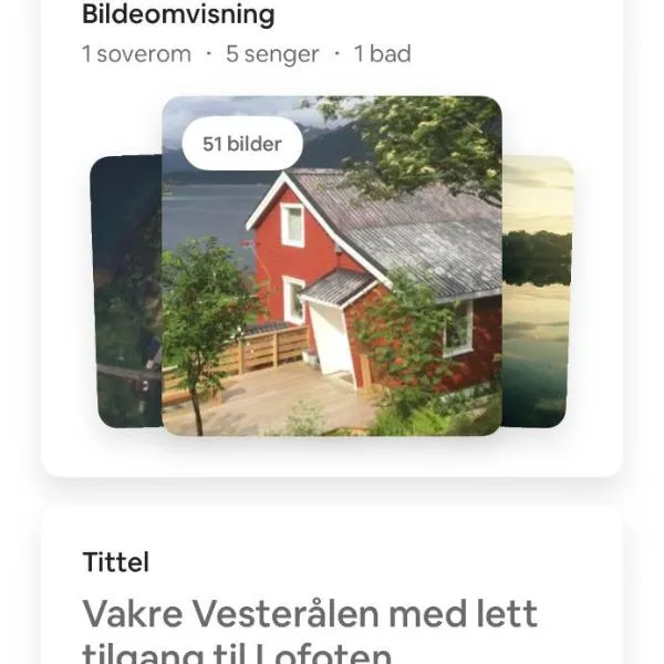 Hanøya- Vesterålen，位于Myrland的酒店