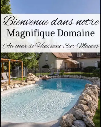 Le Domaine de Baracas 4 étoiles - Le Grand et le Petit Gîte - piscine-SPA-billard-baby-foot-cheminée - 18 personnes，位于Huisseau-sur-Mauves的酒店