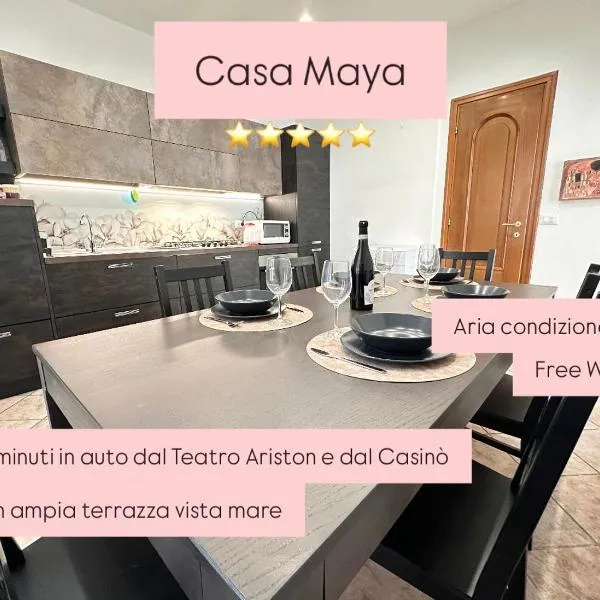 SANREMO Mare e Relax - Affittasi "Casa Maya" con ampio terrazzo e parcheggio libero，位于阿尔玛·迪·塔吉亚的酒店