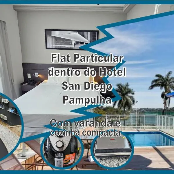 Flat Pampulha orla prox Mineirão com varanda，位于贝洛奥里藏特的酒店
