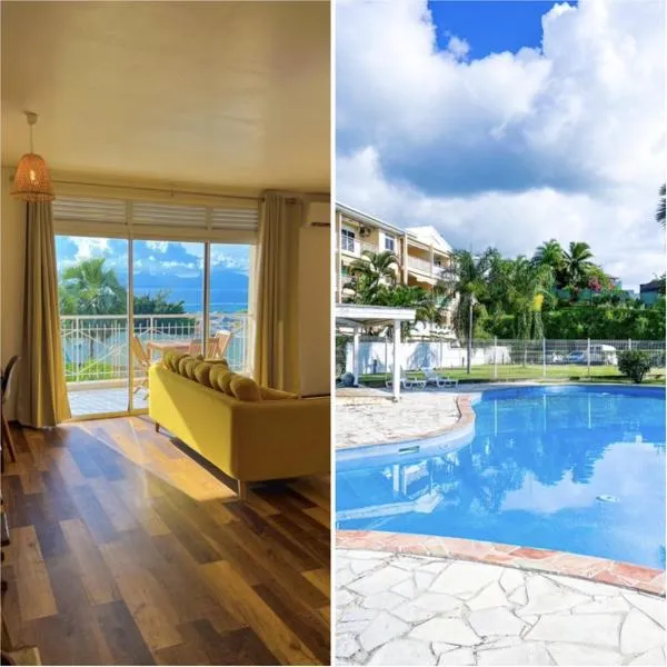 Manui Condo avec piscine et vue sur la mer et l'île de Moorea，位于普纳奥亚的酒店