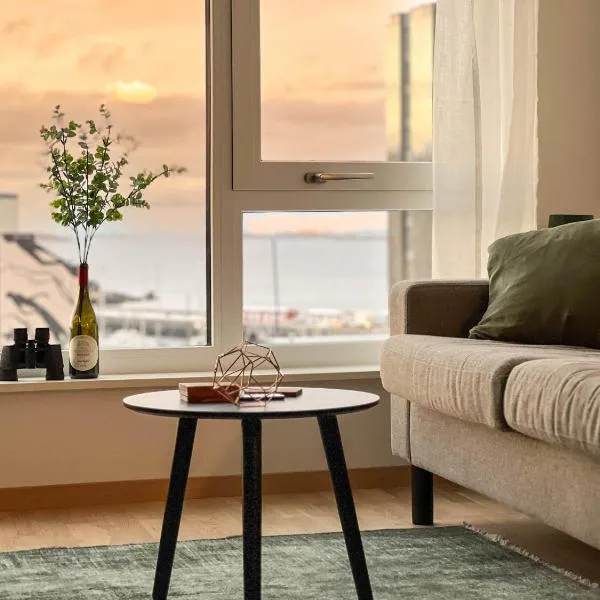 Nordic Style City Apartment with Sunny Marina Views，位于波多的酒店